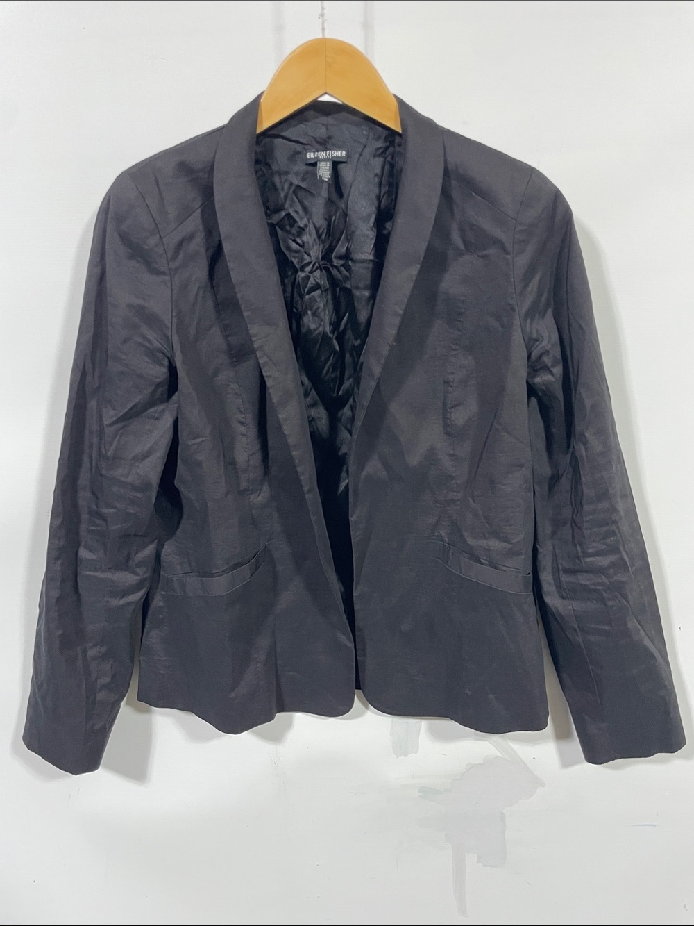 Eileen Fisher Black Open-Front Women's Blazer